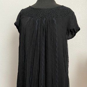 Black Silk & Lace Swing Dress
